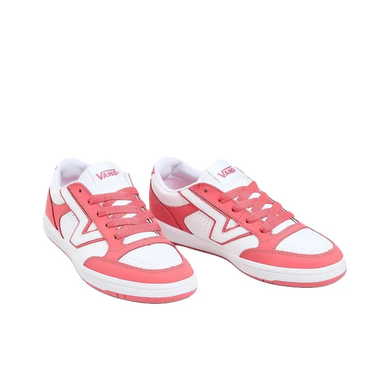 Vans Lowland Comfycush Slip Resistant Shock Absorbers Low Top Skateboard Shoes Unisex Pink White-1