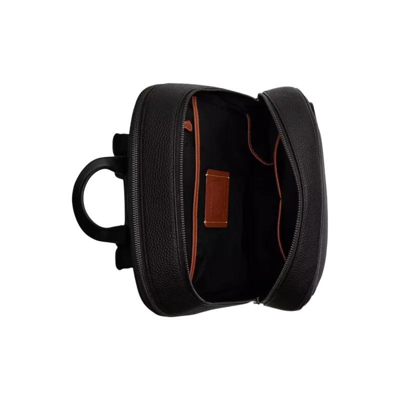 COACH Gotham Eggstone Grain Leather Backpack Large Size Women's Black-3