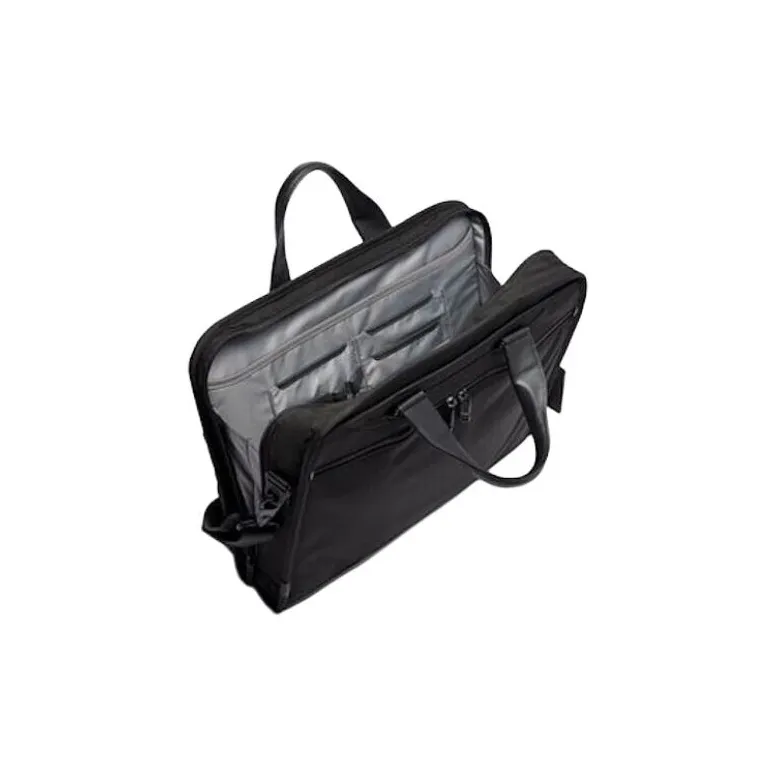 TUMI Alpha 3 Leather Laptop Bag Unisex Black-3