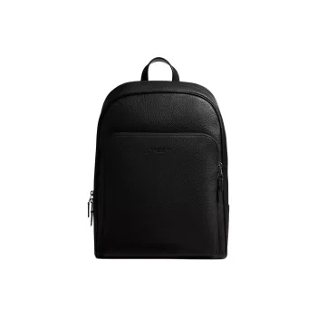 COACH Gotham Eggstone Grain Leather Backpack Large Size Women's Black