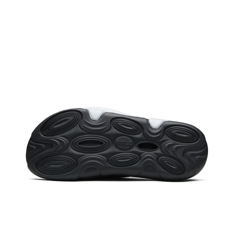 EQLZ EQUALIZER Oasis Quiet Abrasion Resistant Slide Slippers Unisex Black/White-6