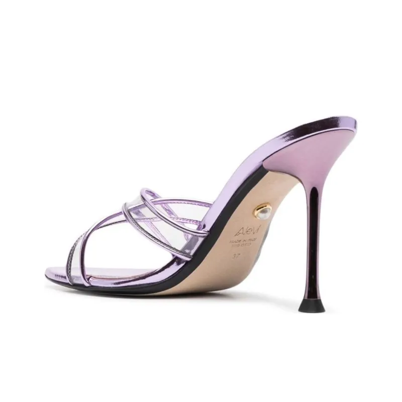 Alevì Metallic-finish Slip-on Mules-3
