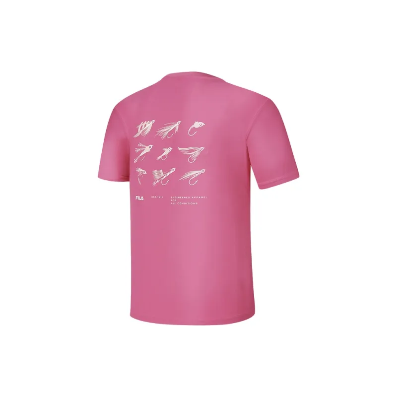 FILA T Shirts Men Spring Plum Red-2