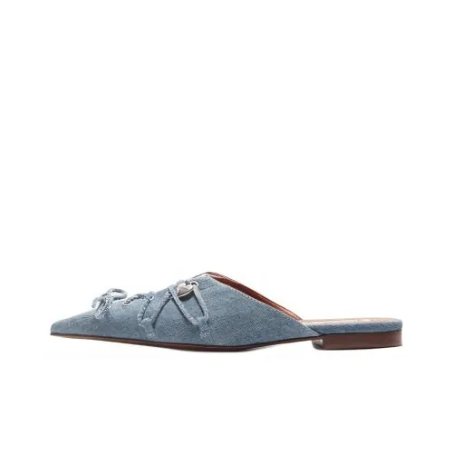 Acne Studios Lace-up Denim Slippers