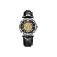 Silver Black Dial Black Strap