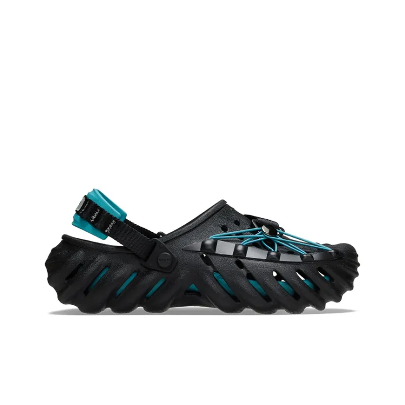 Crocs Echo Reflective Laces Clog 'Black Teal'-1