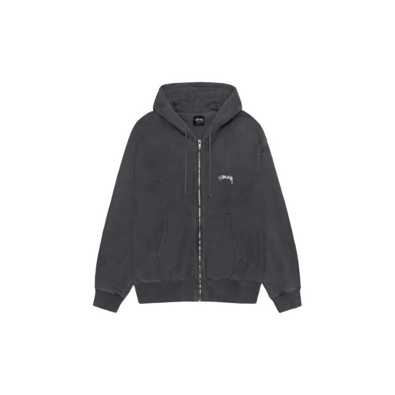 Stussy Smooth Stock Pigment Dyed Zip Hoodie - Cheap Rcj Jordan Outlet