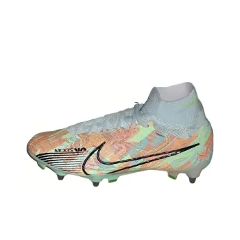 Nike Zoom Mercurial Superfly 9 SG Metal Long Studs Slip Resistant Soccer Shoes Men's Gray Color