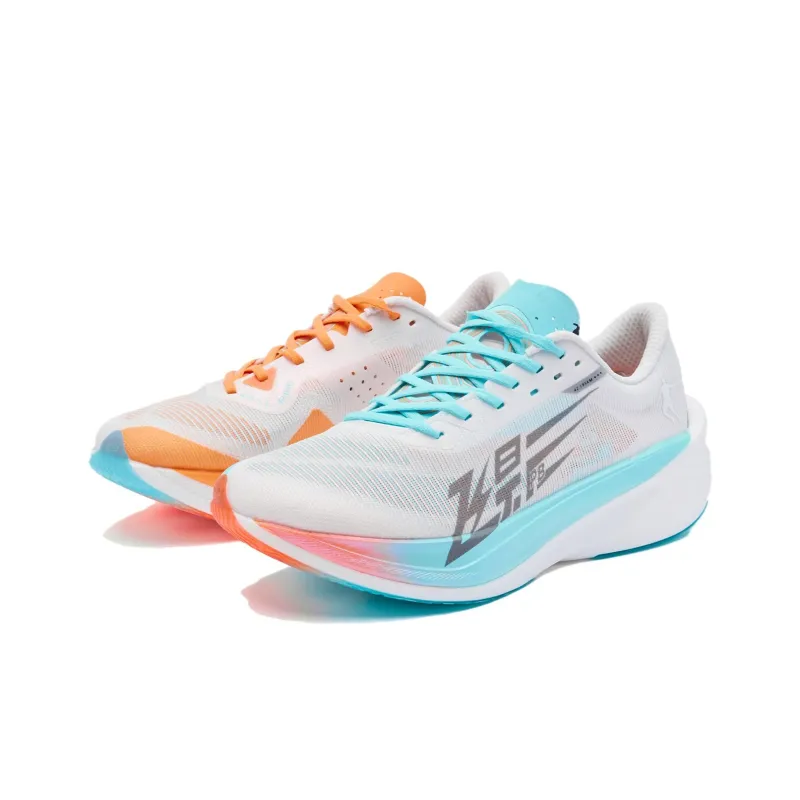 QIAODAN Flying Shadow PB4.0 Cushioning Anti Slip And Wear Resistant Low Top Marathon Running Shoes Men's White Blue-1