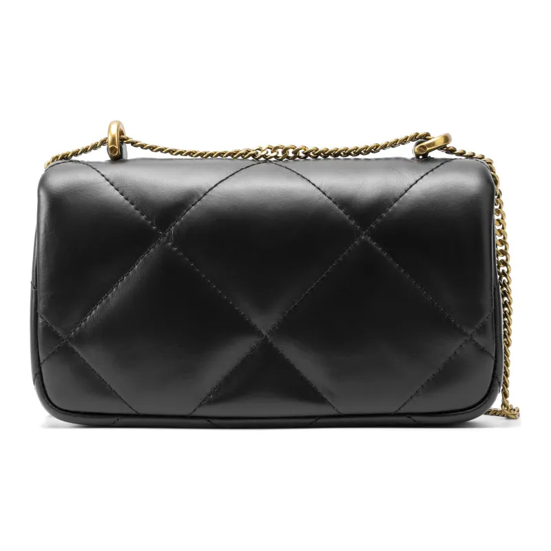 TORY BURCH Mini Kira Diamond Quilt Flap Bag Black-2