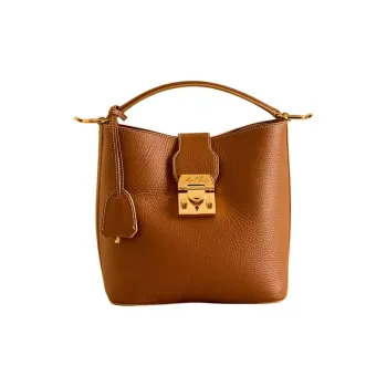 MARK CROSS Grained Calfskin Handbag Shoulder Bag Crossbody Bag Small Size Women's Brown