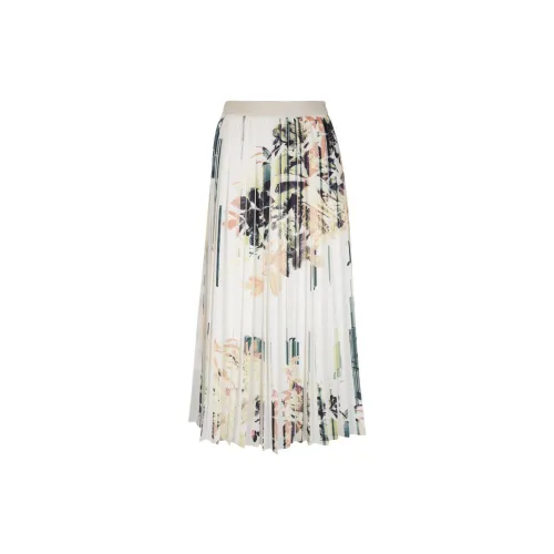 AGNONA Garden-print Pleated Midi Skirt