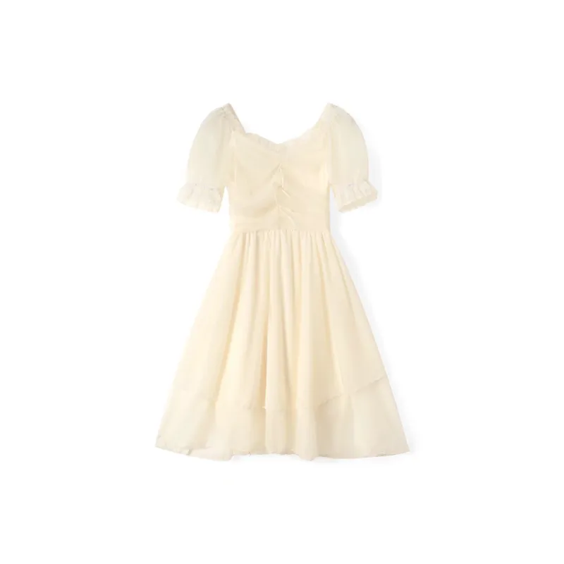 KUNZHUDAXIANG Short Sleeved Dress Women's-3