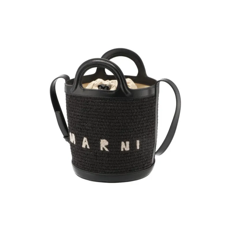 MARNI Logo Embroidered Bucket Bag-2