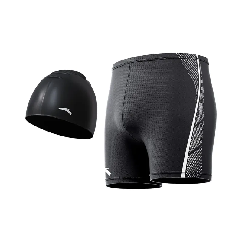 Anta Swimming Sets Polyamide Elastane Swim Pool Hot Spring Men's Black-5
