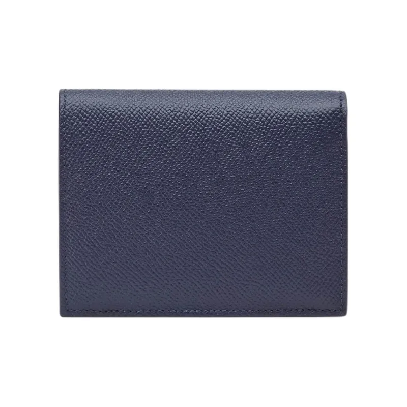 FERRAGAMO GANCINI Stamped Calfskin Wallet Women's Midnight Blue-1