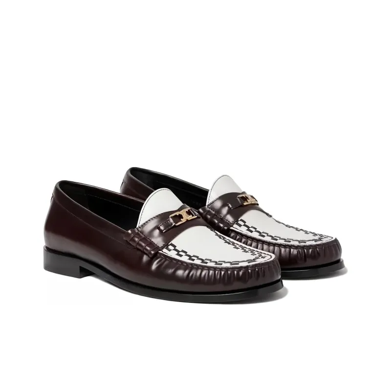 CELINE Loafers Men's White Brown-2