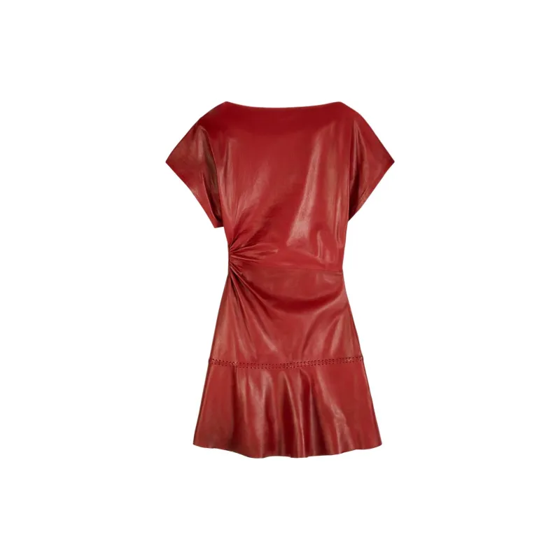 ZARA Short-Sleeved Dresses Women's Red-1