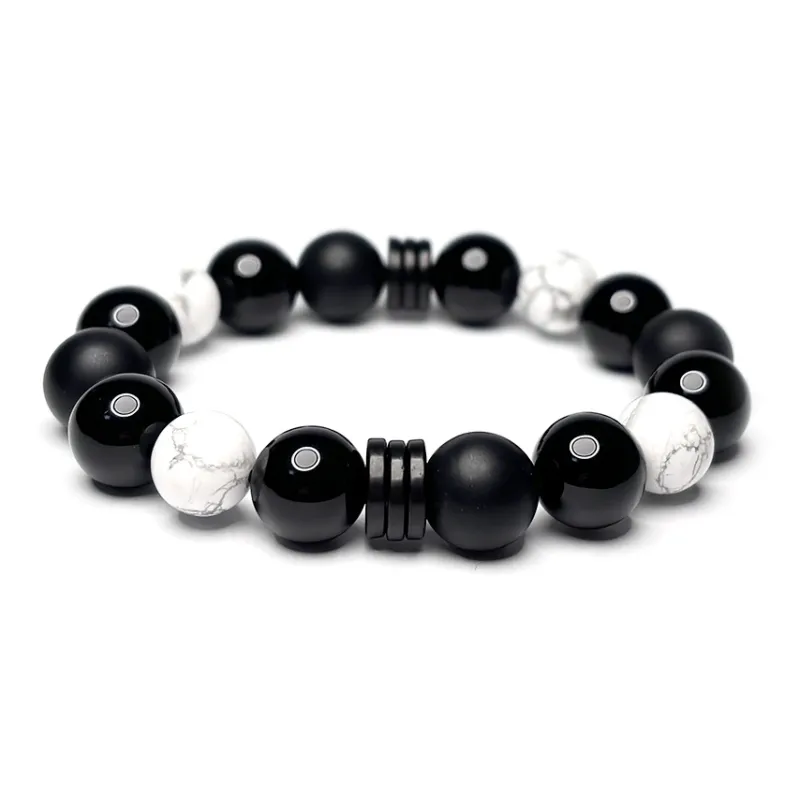 MOUNTAINS AND MANS Agate Auspicious Fortune Beaded Bracelet Unisex-3