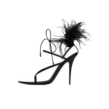 SAINT LAURENT Nue Strap Sandals Women's Black