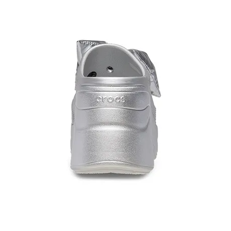 Crocs Siren Metallic Bow Clogs 'Silver' Women's-4
