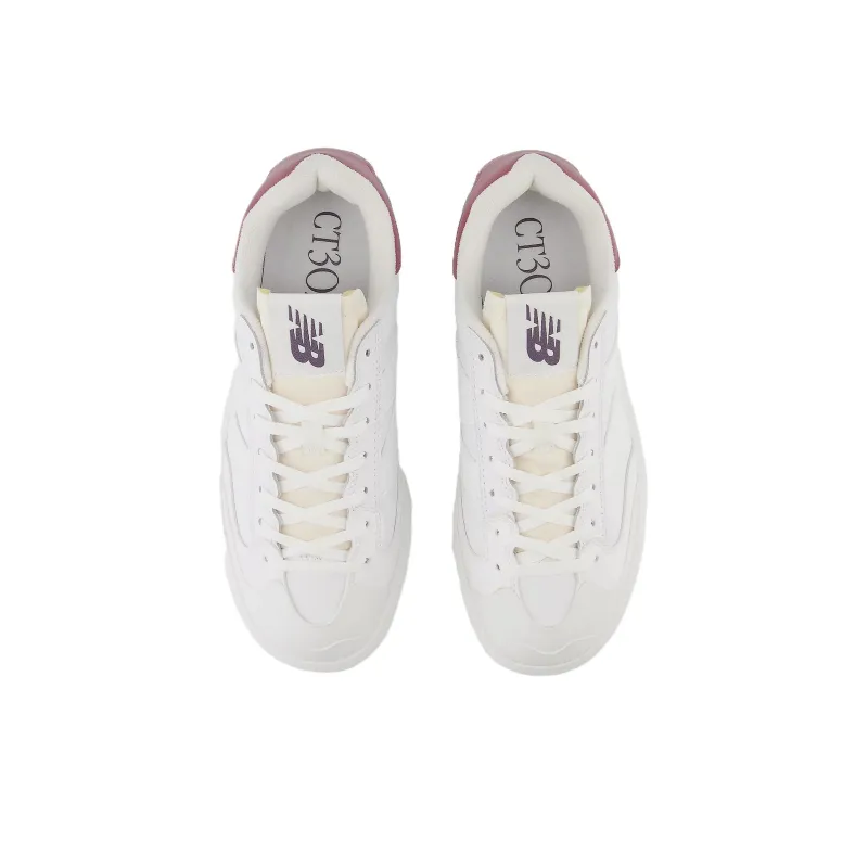 New Balance CT302 White Washed Burgundy-3