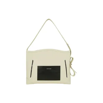 STAR TOWN Litchi Grain Top Cow Leather Tote Shoulder Bag, Crossbody Bag Tubas Women's Birch White/Toffee Brown