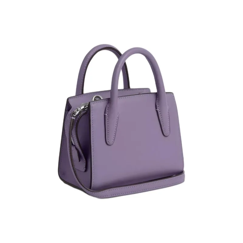 COACH Shoulder Bag, Crossbody Bag, Handbag Calfskin Mini Women's Silver & Light Purple-1