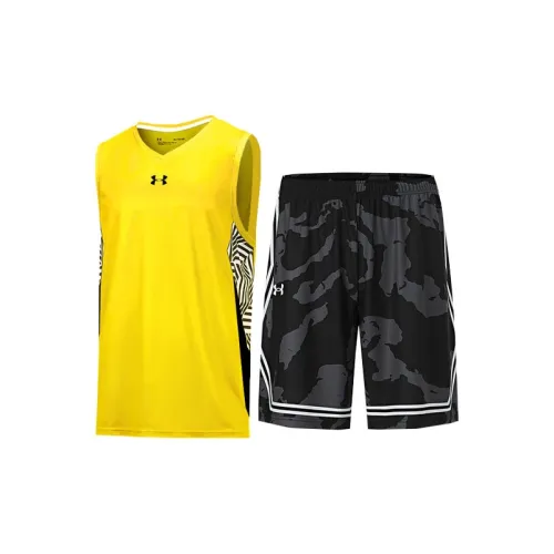 Under Armour Basketball Suits Men Yellow+Black