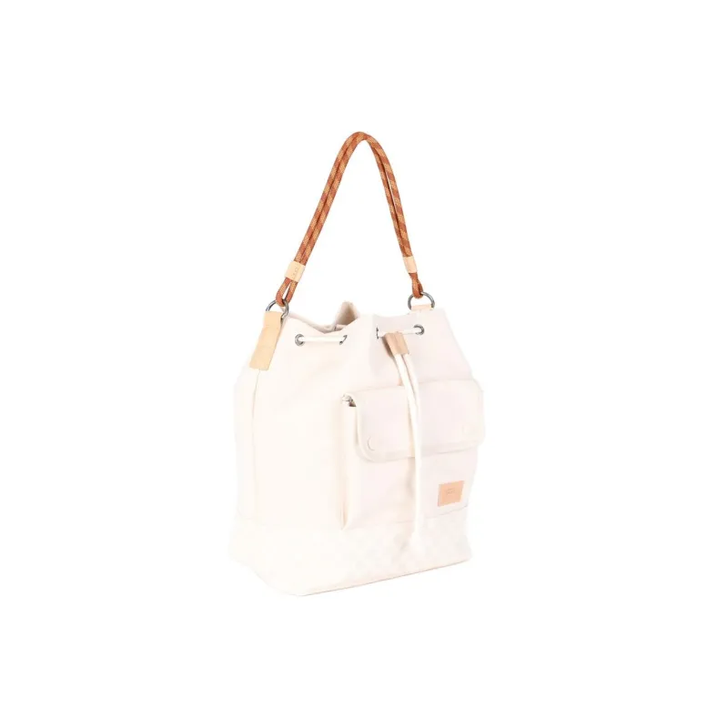 Vans Cotton Bucket Bag Handbag Regular Unisex Natural/Dove Color-4
