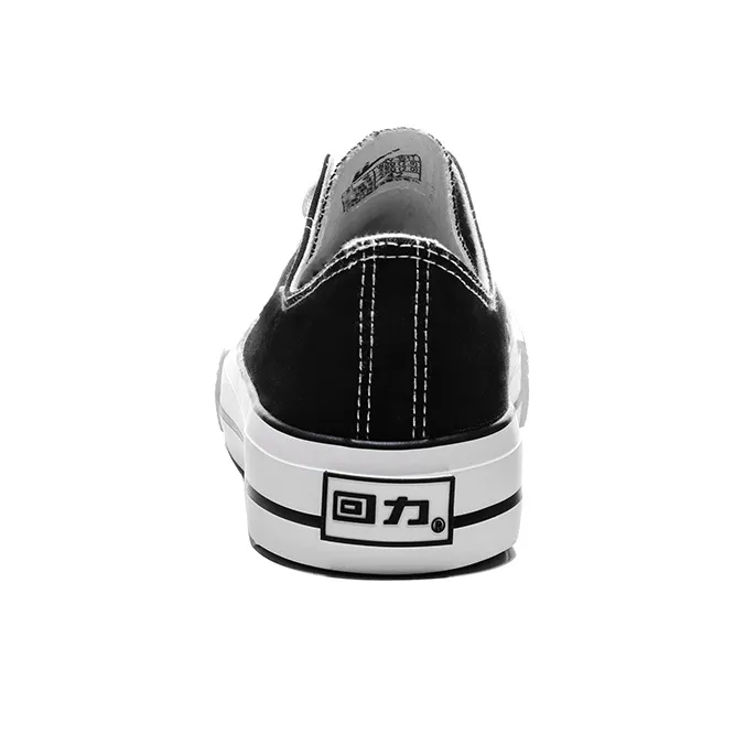 WARRIOR Canvas Shoes Unisex Low Top Black/White-3