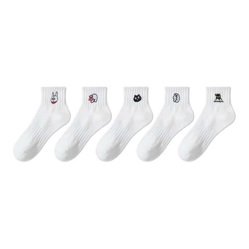COTTON CHEESE Mid Calf Socks Men's 5 Pack-0