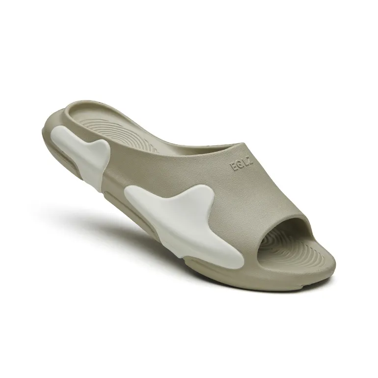 EQLZ EQUALIZER Oasis Quiet Abrasion Resistant Slide Slippers Unisex Moss Green-1
