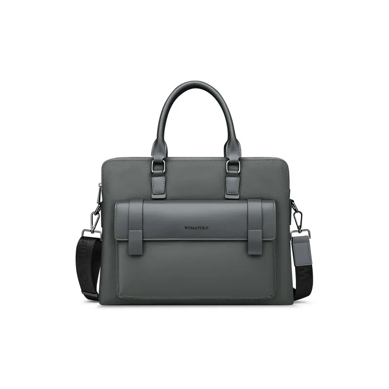 WilliamPOLO Fabric Handbag Shoulder Bag Crossbody Bag Briefcases Large Size Men's Multicolor-7