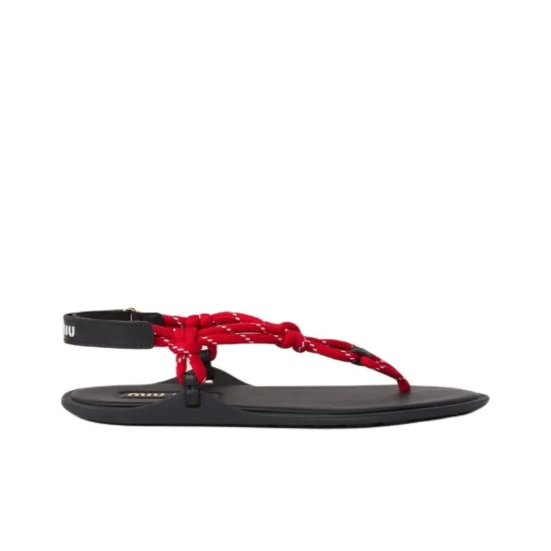 MIU MIU Cord-strap Leather Sandals-1