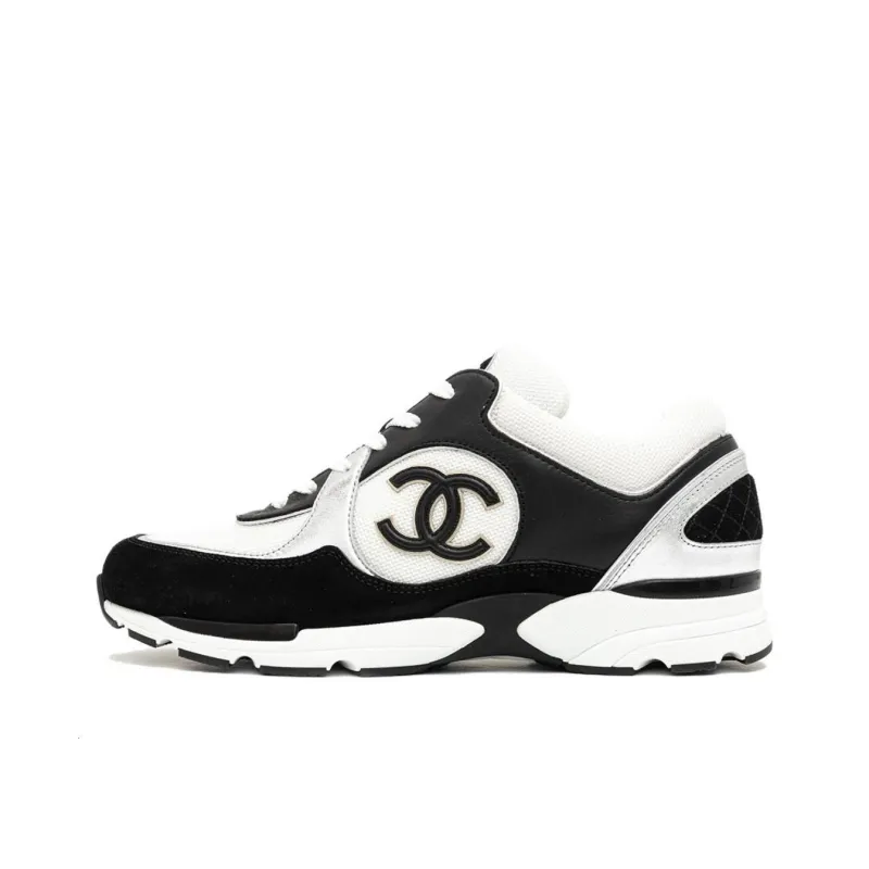 CHANEL Sneakers Black White Women's-0