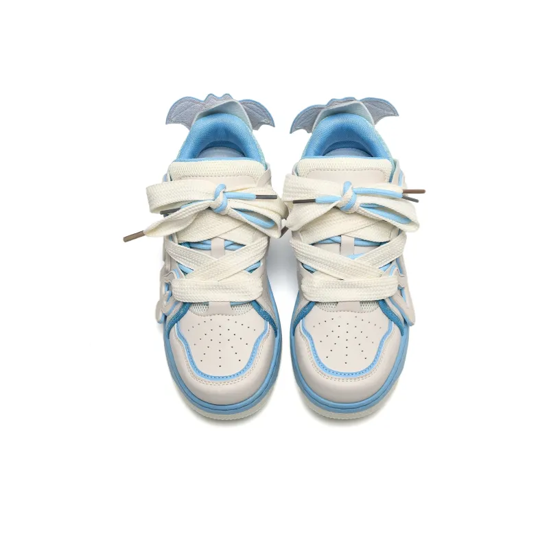 ABCIO Low Top Skateboard Shoes Women's Tiffany Blue-4