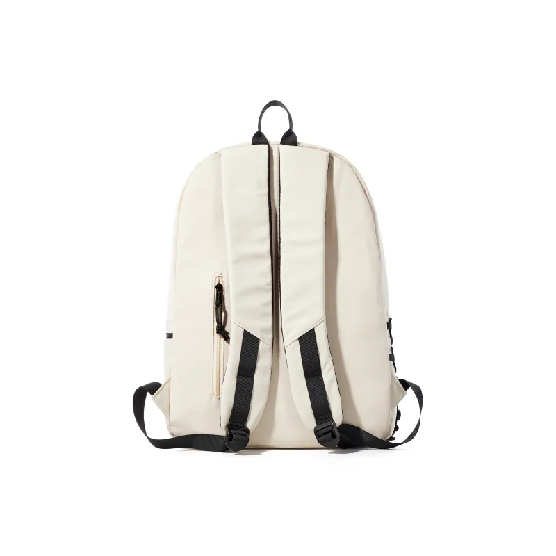 RIOREX Nylon Fabric Backpack Large Size Unisex Black/White-4