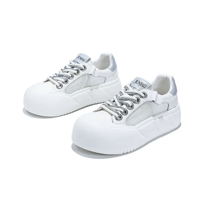 Junjali Wear-Resistant Breathable Lightweight Height Increasing Low-Top Casual Shoes Women's-4