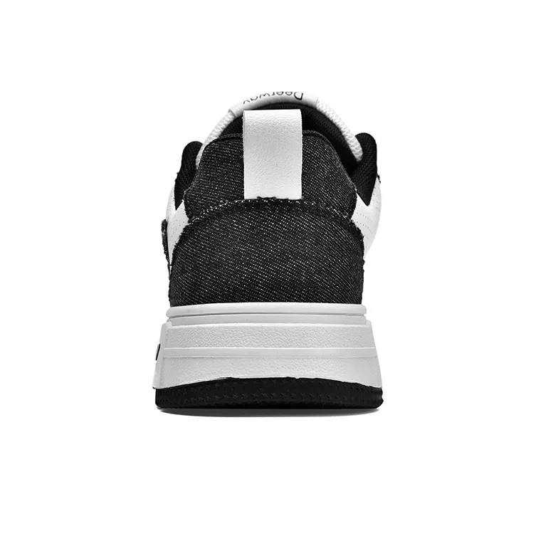 DEERWAY Cushioning Height Increasing Wear-Resistant Lightweight Slip-Resistant Low-Top Black And White Trendy Men's-16