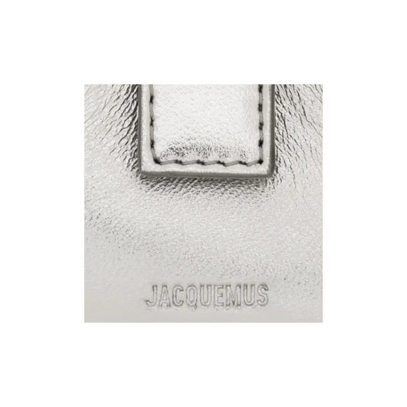 Jacquemus Lambskin Clutch Women's Silver-4