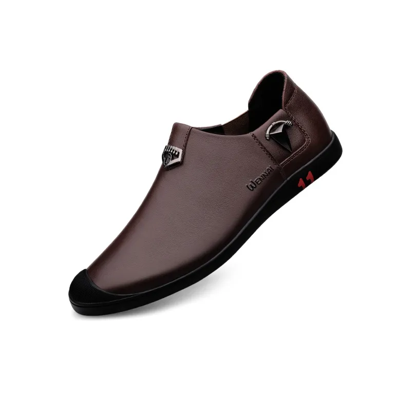 Wen Nai Casual Shoes Men's Brown-2
