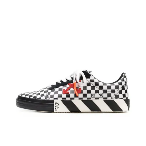 OFF-WHITE Vulcanized Skateboard Shoes Men Low-Top Black/White