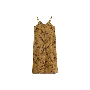 Yue Nei Nightgown Women's Dark Apricot Yellow