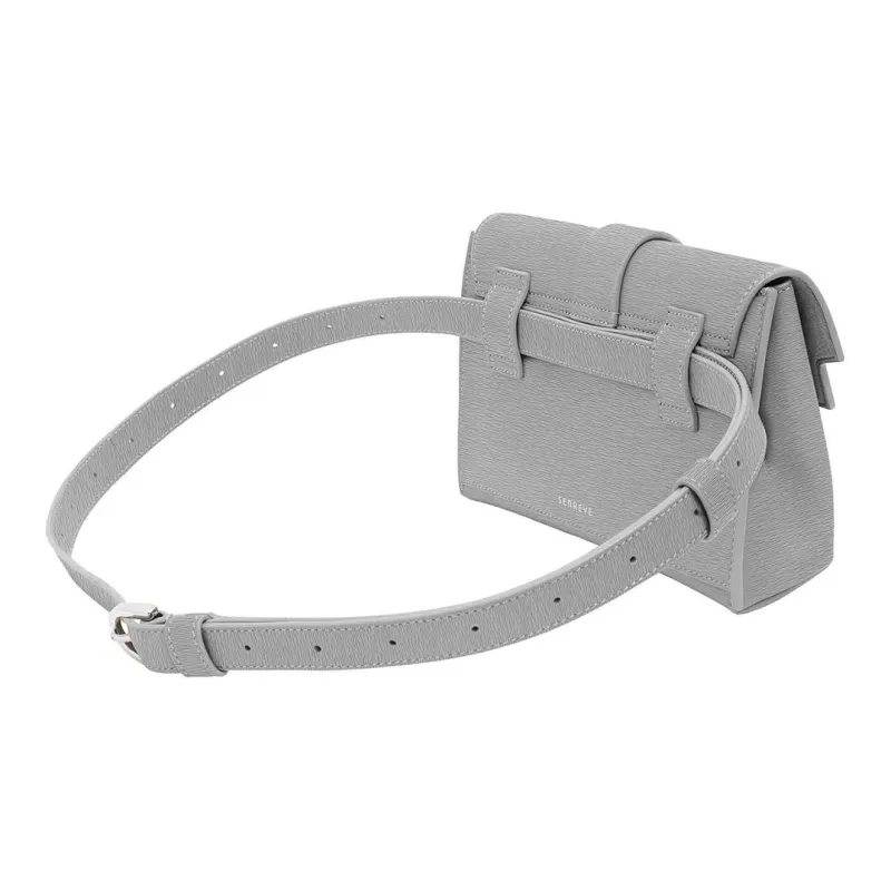 SENREVE Cow Leather One Shoulder Crossbody Fanny Pack Regular Women's Gale Gray-2