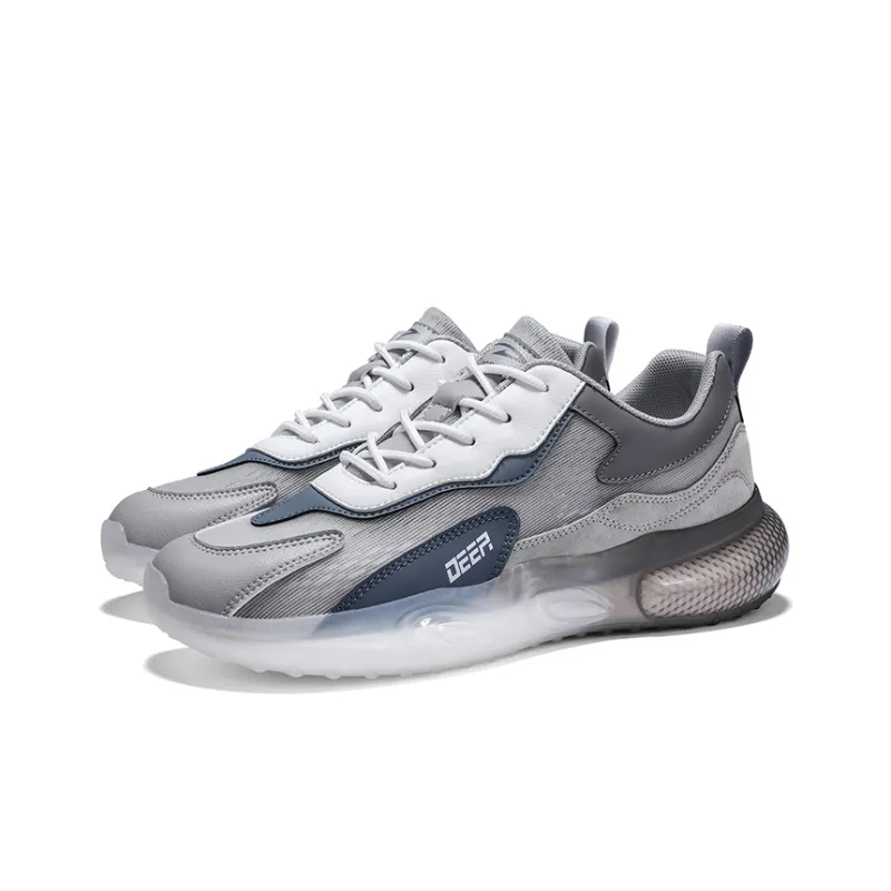 DEERWAY Breathable Coverage Support Impact Resistant Lightweight Height Increasing Low Top Chunky Sneakers Men's-3