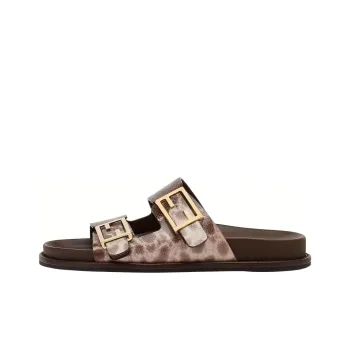 FENDI Feel Logo Buckled Slip-On Slides Women's