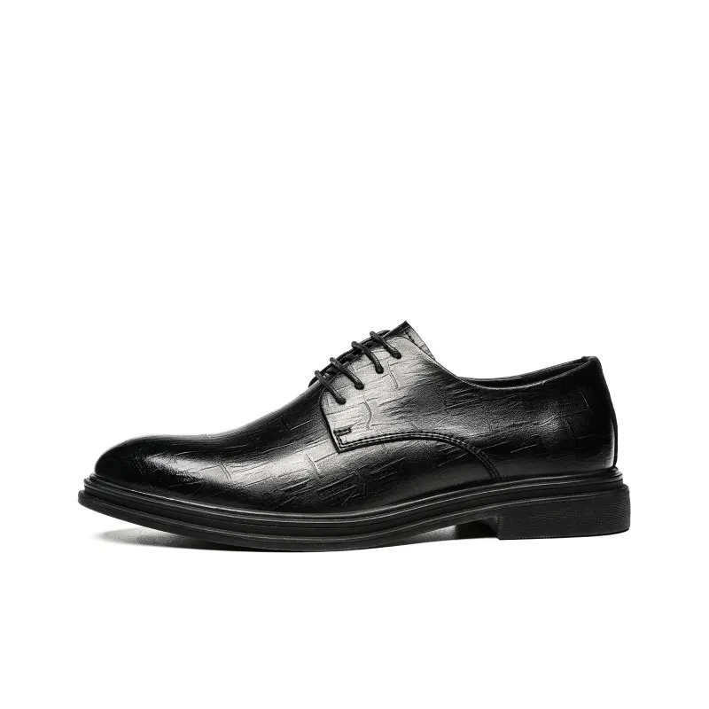 CHINT Dress Shoes Men Low Top Black-1