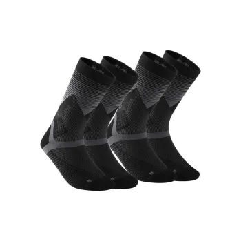 DECATHLON MH500 Knee High Socks Unisex 2 Pack Black