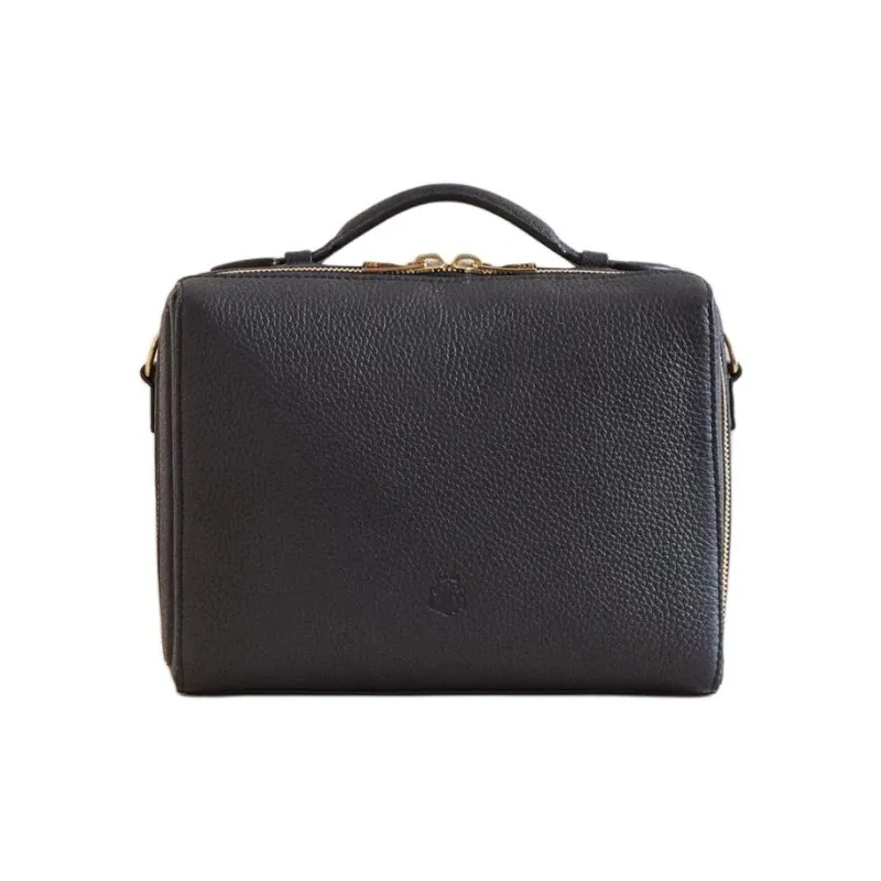 MARK CROSS Grained Calfskin Handbag Shoulder Bag Crossbody Bag Women's Black-0
